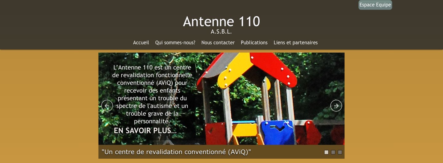 Antenne 110 — weergave van de door Gigaweb gerealiseerde site