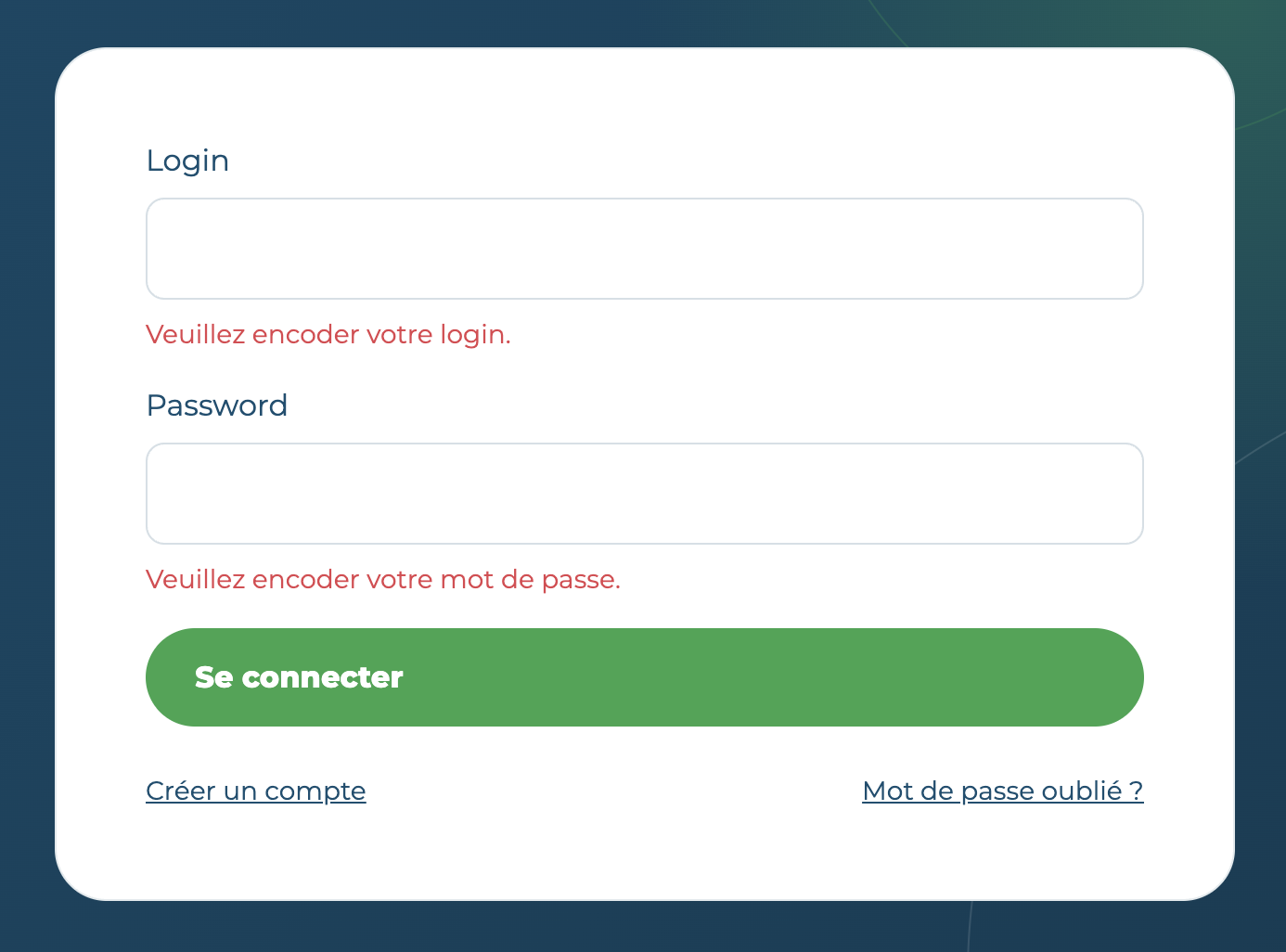 Écran de connexion à l'espace client Gigaweb
