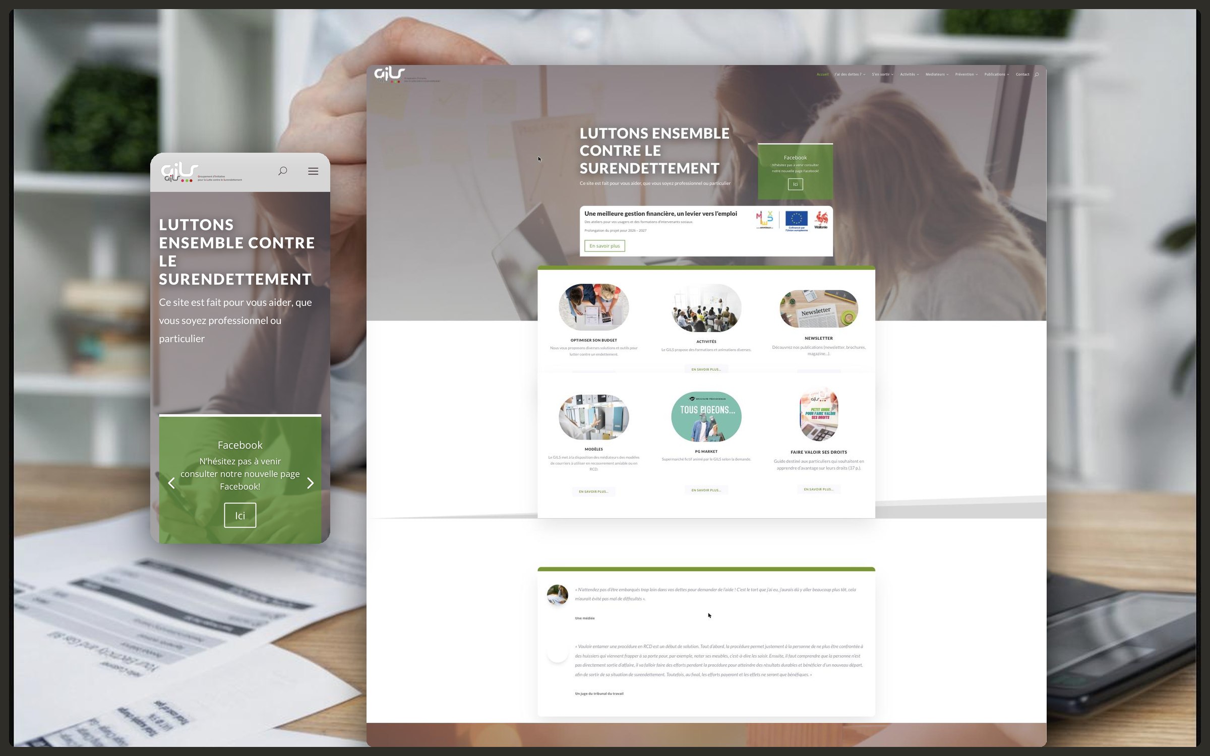 CDR-GILS — aperçu du site sur ordinateur et mobile