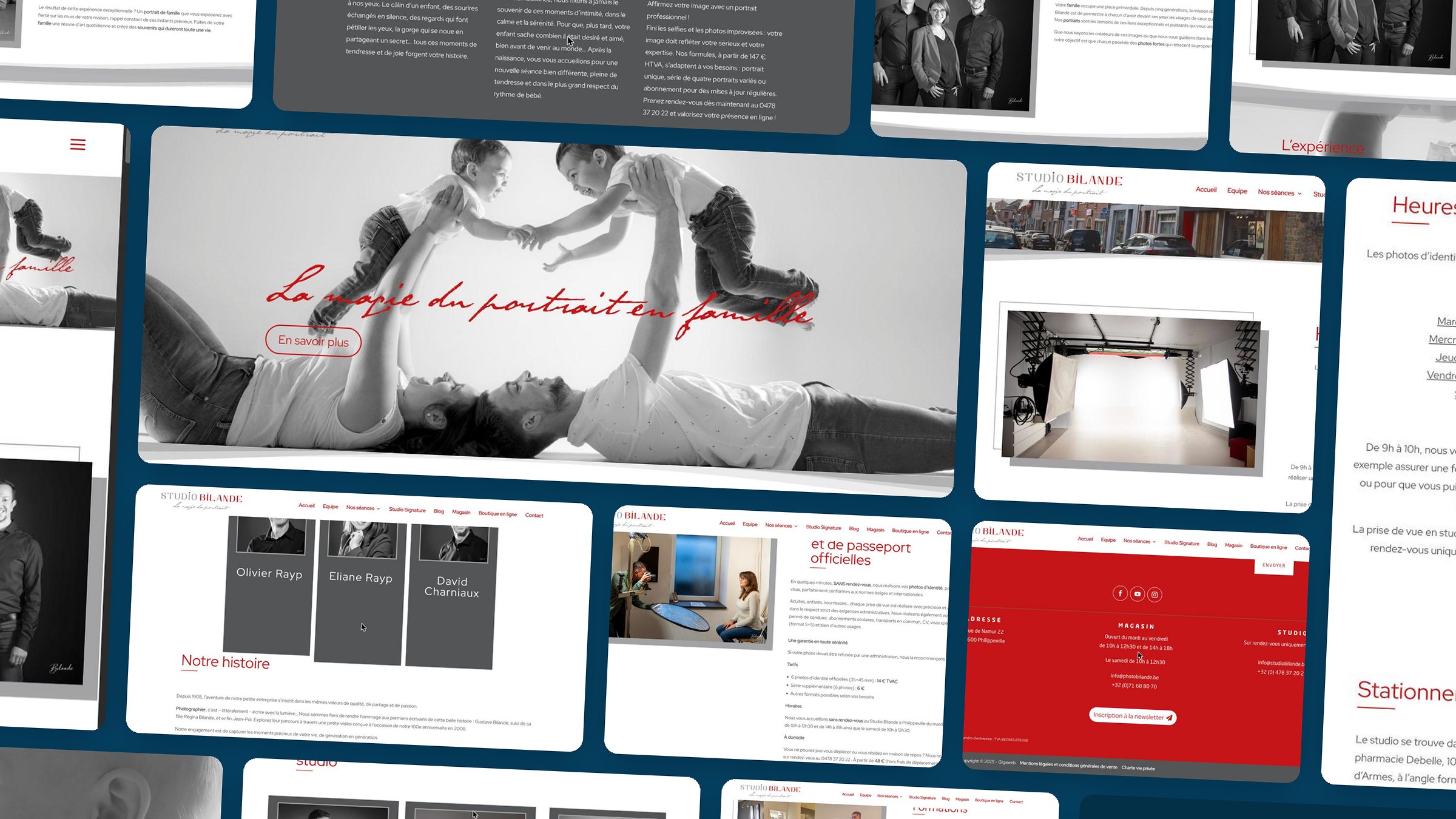 Studio Bilande — preview of the site built by Gigaweb